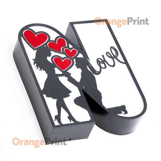 Model Love (Inox+fata inox cu plexiglass desen Love)